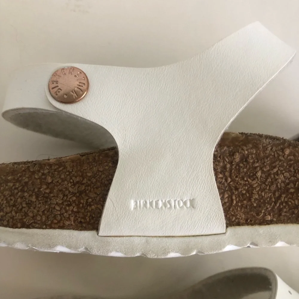 Birkenstock Girls Rio Birko-Flor  White Sandals Size 3-3.5/34